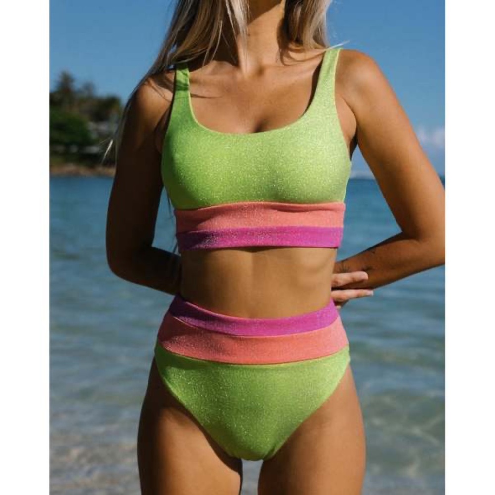 Beach Riot Watermelon Lemonade Makenzie Top/ Heidi Bikini Bottom